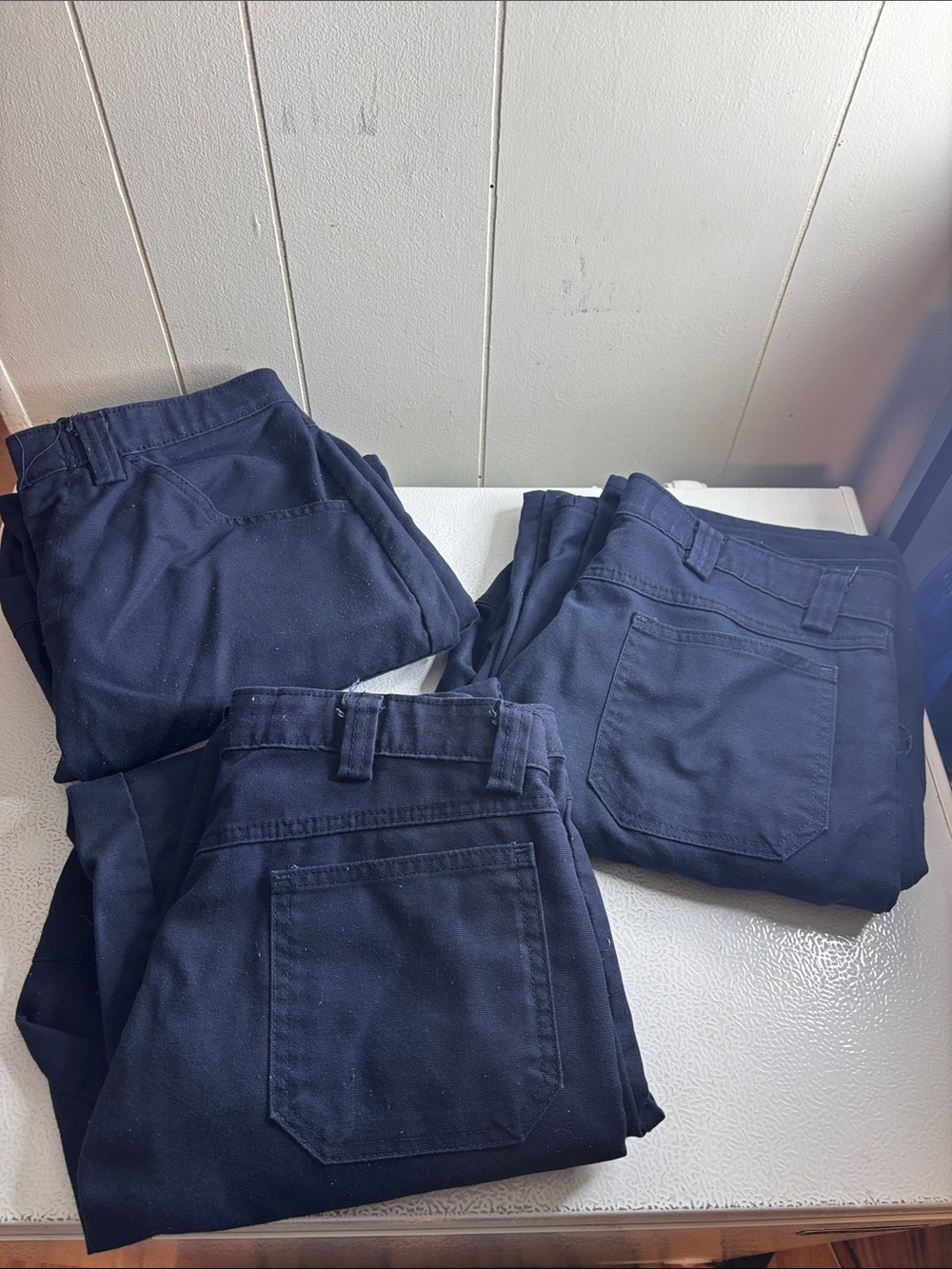 Men's Navy Work Pants - Classic Straight Fit